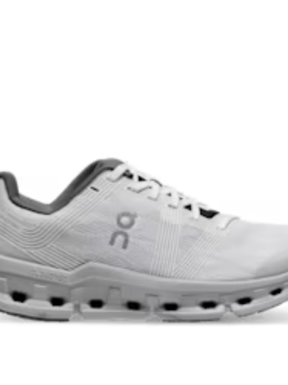 On Running Woman's Athletic Shoe in White and Gray